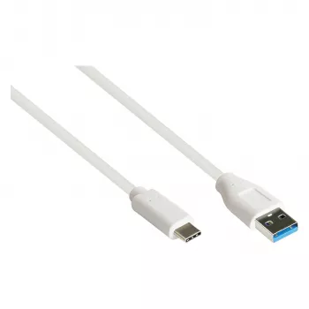 Good Connections 2831-AC005W - USB A - USB C kabelis 0,5 m - USB 3.2 Gen 2 - 10 Gbit/s - Balts