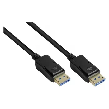 DisplayPort 2.0 kabelis, 54 Gbit/s, UHBR 13.5, 4K @240Hz / 8K @60Hz, vara vads, melns, 2m, Good C (DP20-020)