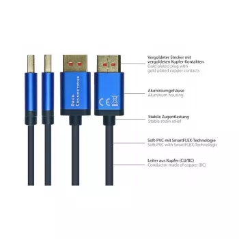 Alcasa SmartFLEX kabelis - 5 m - DisplayPort - DisplayPort - Vīrietis - Vīrietis - 7680 x 4320 pikseļi (4814-SF050B)