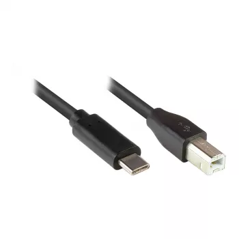 Good Connections 2510-CB005 - 0,5 m USB C uz USB B kabelis - USB 2.0 - 480 Mbit/s - Melns