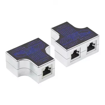 Modulārais T-Adapter, 1x RJ45 ligzda uz 2x RJ45 ligzdu, savienojums 1:1, Good Connections (GC-N0153)