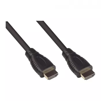 Savienojuma kabelis HDMI 2.0b, 4K / UHD @60Hz, 18 Gbit/s, apzeltīti kontakti, melns, 3m, Good Connecti (4520-030)