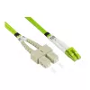 Alcasa LW-802LS5 Šķiedru optikas kabelis 2 m LSZH OM5 2x LC 2x SC Zaļš