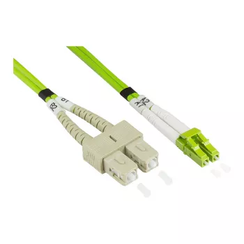 Alcasa LW-802LS5 Šķiedru optikas kabelis 2 m LSZH OM5 2x LC 2x SC Zaļš