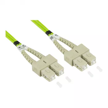 Alcasa LW-803SC5 optiskās šķiedras kabelis 3 m LSZH OM5 SC zaļš