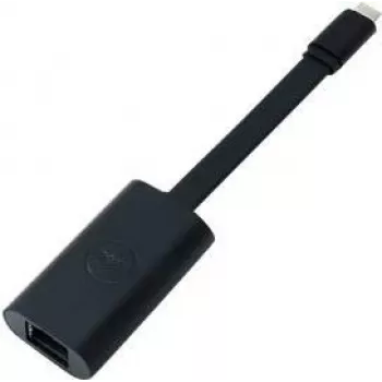 Dell tīkla adapteris USB-C Gigabit Ethernet melns saderīgs ar Latitude 5285 2-in-1, 5289 2-in-1, 7389 2-in-1, XPS 12 9250, 13 93XX, 15 95XX (50M44)