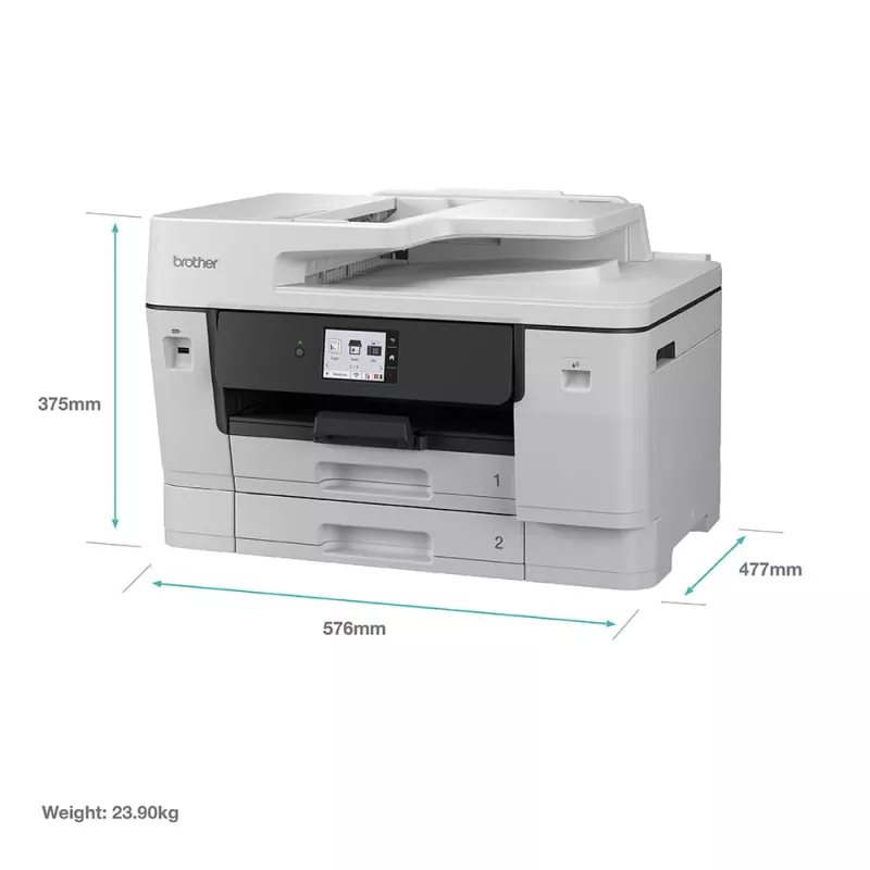 Daudzfunkciju tintes printeris Brother MFC-J6960DW — A3, 1200 x 4800 dpi, 31 lpp/min, Wi‑Fi, Ethernet, Duplex