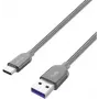 USB 3.2 Gen 1 kabelis, USB-A spraudnis > USB-C spraudnis (Pelēks, 2 metri, pinums)