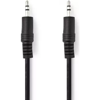 Nedis stereo audio kabelis | 3.5 mm spraudnis | 3.5 mm spraudnis - niķelēts | 1.00 m | Apaļš | Melns | Kaste