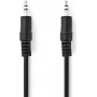Nedis stereo audio kabelis | 3.5 mm spraudnis | 3.5 mm spraudnis - niķelēts | 1.00 m | Apaļš | Melns | Kaste