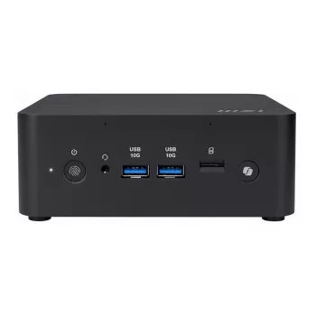 Mini PC MSI Cubi NUC AI+ 2MG-037AT kompakts galddators ar Intel Core i9-288V, 32GB RAM, 1TB SSD, Windows 11 Pro, melns