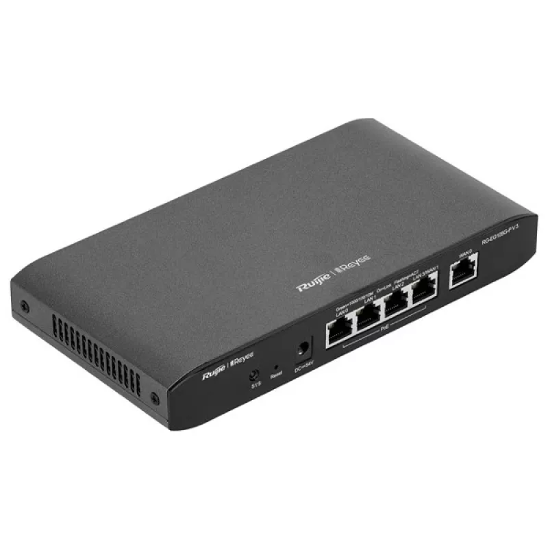 Ruijie Reyee RG-EG105G-P-V3 vadu PoE maršrutētājs, 5x Gigabit