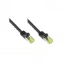 RJ45 savienojuma kabelis ar Cat.7 neapstrādātu kabeli un fiksatora aizsardzību (RNS®), S/FTP, PiMF, bezhalogēna, 600MHz, OFC, melns, 60m, Good Connections® (8070R-600S)