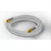 Goobay SAT antennas kabelis (135 dB tips), 4x ekranēts, 2 m, balts - zeltīts, F-spraudnis > F-spraudnis (70600)