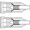 Goobay SAT antennas kabelis (135 dB tips), 4x ekranēts, 2 m, balts - zeltīts, F-spraudnis > F-spraudnis (70600)