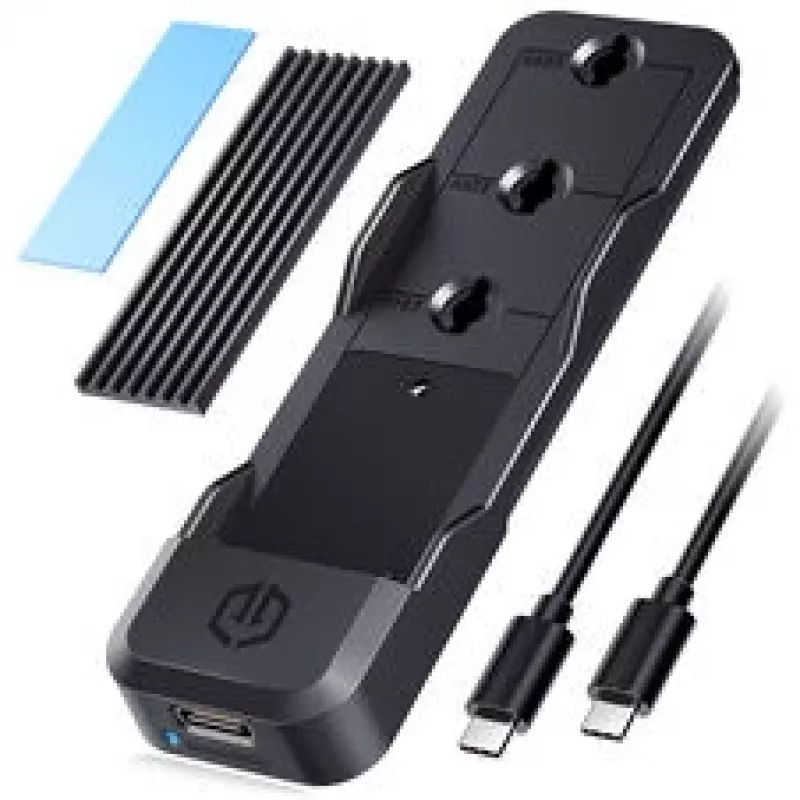 Docking stacija GrauGear G-M207-10G M.2 SSD NVMe/NGFF, bezinstrumentu uzstādīšana, atbalsta vienu M.2 moduli