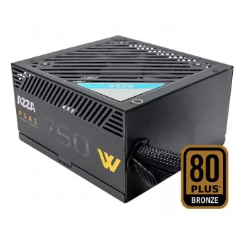 Barošanas bloks AZZA PSAZ-750W 750 W 20+4 pin ATX 80 PLUS Bronze Melns, nemodulārs