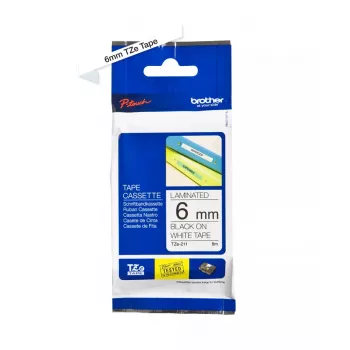 Lentas lente Brother TZe-211 Melns uz balta