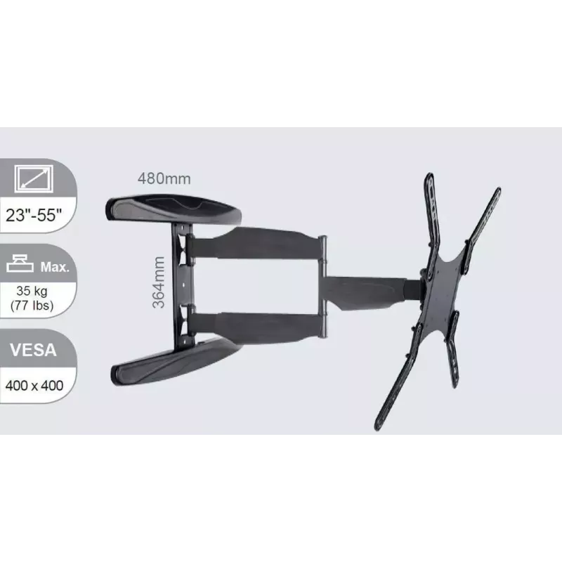 TV stiprinājums Vivolink VLMW2355A 55 collas Melns