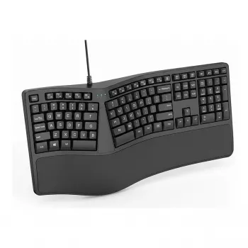 Bezvadu ergonomiska kompakta tastatūra TRUST KEYRA ERGO MULTI DE