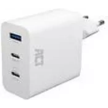 ACT USB-C/USB-A lādētājs 65W 3-portu Power Delivery PPS QuickCharge GaNFast