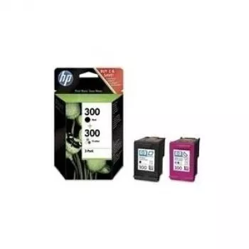 HP 300 tintes komplekts melns/trīskrāsu Blister