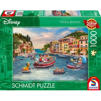 Thomas Kinkade Studios: Disney - Mikijs un Minija Itālijā, Puzle 1000 gabali