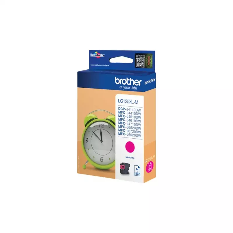 Brother LC-125XLM oriģinālā tintes kasetne, Extra High Yield, magenta, 1 gab.