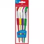 Otas Faber-Castell Pinsel 4-gab. Soft Grip BK — mākslinieku otas, 4 gab.