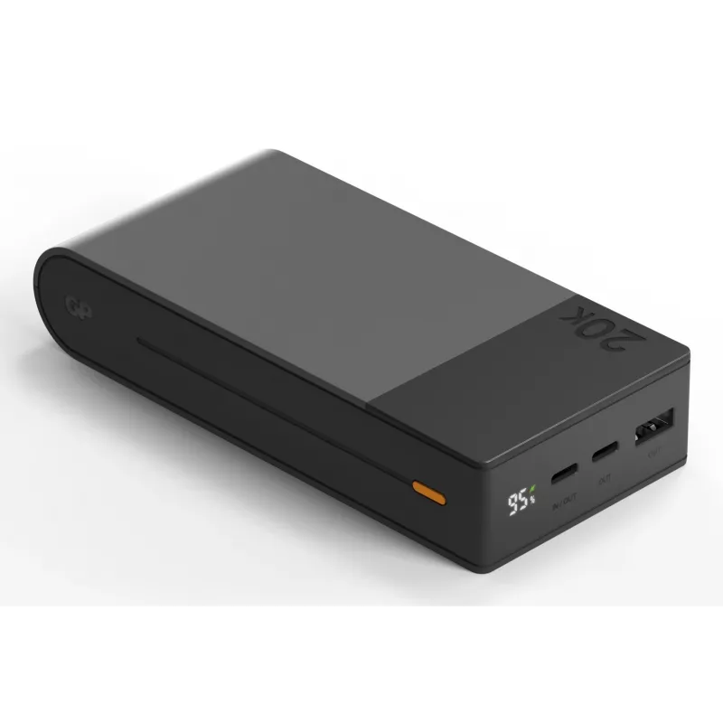 GP Battery GP PowerBank M2+ 20C 20000mAh 2xUSB-C/1xUSB-A melns LED indikators (GPPBM20CGYMSR287)