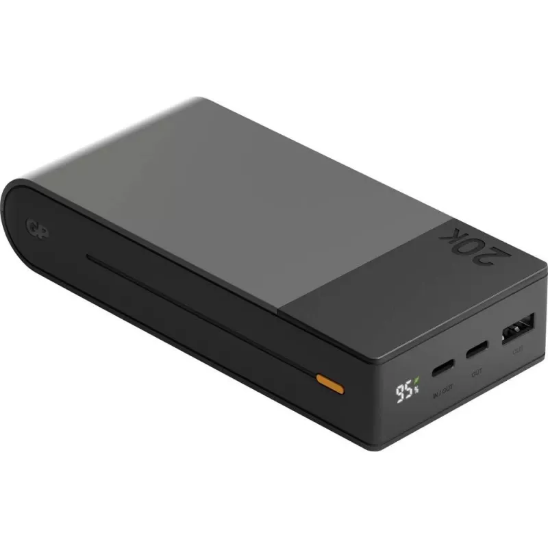 GP Battery GP PowerBank M2+ 20C 20000mAh 2xUSB-C/1xUSB-A melns LED indikators (GPPBM20CGYMSR287)