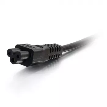 C2G 1m Eiropas klēpjdatora barošanas kabelis CEE 7/7 uz IEC 60320 C5 250V 3A