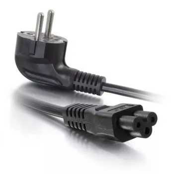 C2G 1m Eiropas klēpjdatora barošanas kabelis CEE 7/7 uz IEC 60320 C5 250V 3A