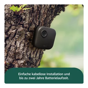AMAZON (RING) Blink Outdoor 4 - Tīkla novērošanas kamera - Āra zona, Iekštelpu zona - laikapstākļiem izturīga - Krāsa (diena/nakts) - 1080p - Audio - bezvadu - Wi-Fi (B0B1N5RL1Q)