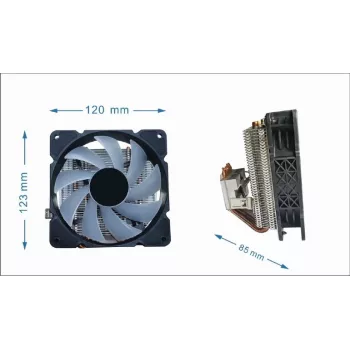 Gaisa dzesētājs Gembird CPU-HURACAN-ARGB-X140 12 cm Melns Balts 800-1600 RPM