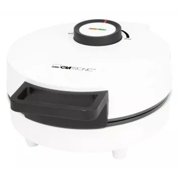 Vafeļu gatavotājs Clatronic WA 3832 — 1 apaļa vafele, 1200 W, 20 cm plāksnes, melns/balts