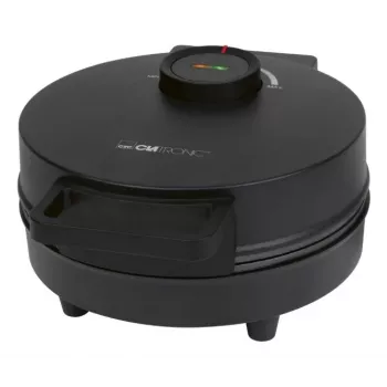 Vafeļu pannas CLATRONIC WA 3832 — 1 apaļa vafele, 1200 W, 20 cm plāksnes, melna