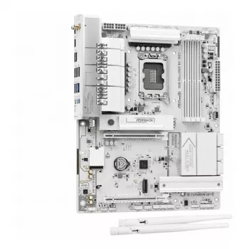 MicroATX mātesplate ASRock B850M Challenger WiFi DDR5 AM5, balta