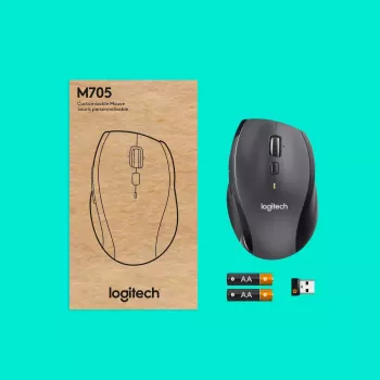 Pele Logitech Marathon M705 bezvadu USB melna