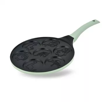Pankūku panna Maestro MR-1222-D CUTE 26 cm alumīnija nepiedegoša pankūku panna, zaļa