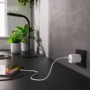 Sienas lādētājs DIGITUS USB GaN 45W — 1× USB-C, 1× USB-A, Ieeja 100–240V, Balts