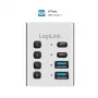 USB 3.2 Gen1 4 portu centrmezgls ar USB-A/C un ieslēgšanas/izslēgšanas slēdžiem