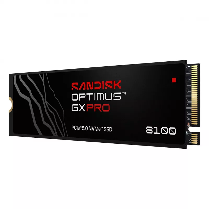 SanDisk Optimus GX PRO 8100 1 TB SSD disks, M.2 2280, PCIe 5.0 x4 (NVMe), lasīšana līdz 14 900 MB/s, rakstīšana līdz 11 000 MB/s