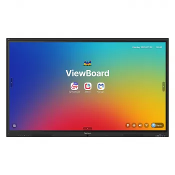 ViewBoard 41 sērijas skārienekrāns 65 collas UHD, Android 16 EDLA, IR 450 nits, 2x20W + sub 15W + 8 mikrofoni, 3 x USB-C 8/128GB, 8 kodolu procesors
