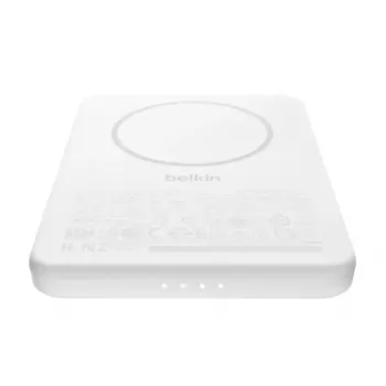 Power bank Belkin BPD010hqWH 5000 mAh, bezvadu uzlāde 7,5 W, USB-C, balts