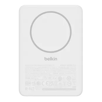 Power bank Belkin BPD010hqWH 5000 mAh, bezvadu uzlāde 7,5 W, USB-C, balts
