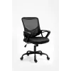 Biroja krēsls ActiveJet YK507 melns – grozāms ergonomisks darba krēsls, audums/PU, regulējams augstums