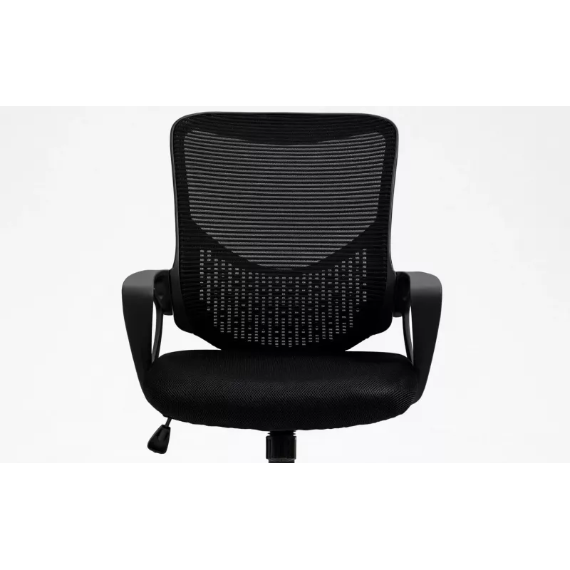 Biroja krēsls ActiveJet YK507 melns – grozāms ergonomisks darba krēsls, audums/PU, regulējams augstums