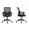 Biroja krēsls ActiveJet YK507 melns – grozāms ergonomisks darba krēsls, audums/PU, regulējams augstums