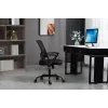 Biroja krēsls ActiveJet YK507 melns – grozāms ergonomisks darba krēsls, audums/PU, regulējams augstums